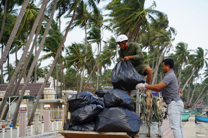 Rác sau khi thu gom vận chuyển để xử lý