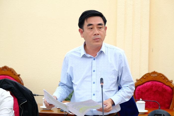 Ông Lê Thanh Sơn, Phó Giám đốc Sở Nông nghiệp và Môi trường tỉnh Lâm Đồng phát biểu tại buổi làm việc