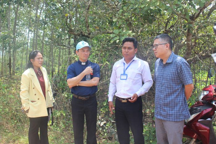 Đoàn ĐBQH tỉnh khảo sát tuyến đường trên địa bàn xã