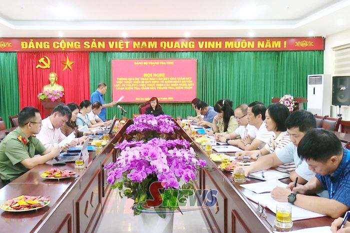 Hội nghị thông qua dự thảo báo cáo kết quả giám sát đối với Đảng ủy Thanh tra tỉnh.