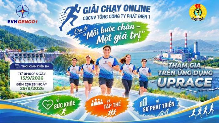 EVNGENCO1 phát động Giải chạy online “Mỗi bước chân - Một giá trị” năm 2026