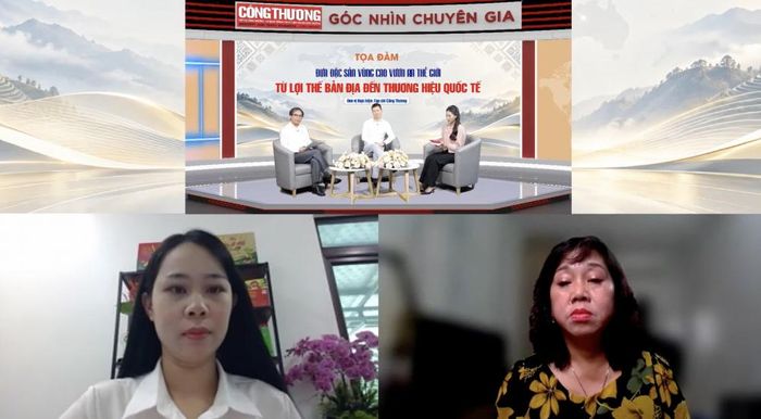  Bà Nguyễn Thị Bích Thu - Giám đốc Trung tâm Khuyến công và Xúc tiến thương mại tỉnh Gia Lai (phải) cho biết, các dòng cà phê đặc sản địa phương đã tiếp cận thành công các thị trường khó tính như Châu Âu, Nhật Bản, Hàn Quốc, đồng thời diện tích chanh dây vùng đồng bào dân tộc cũng phát triển mạnh, đóng góp quan trọng vào vị thế xuất khẩu chanh dây đứng thứ hai thế giới của Việt Nam 