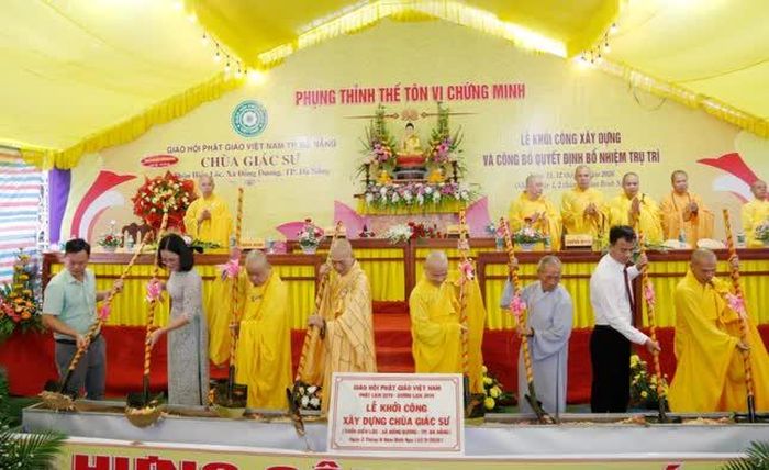 Nghi thức khởi công xây dựng ngôi Tam bảo chùa Giác Sư