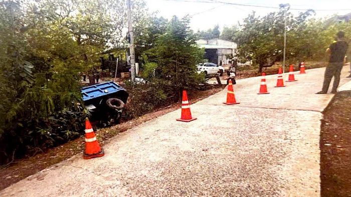 Hiện trường vụ tai nạn.