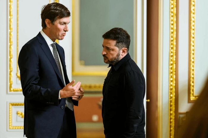 Tổng thống Ukraine Volodymyr Zelensky gặp Đặc phái viên Jared Kushner. Ảnh: Nhà Trắng