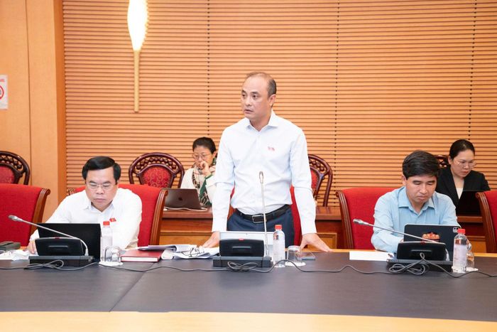 Phó Chủ nhiệm Ủy ban Khoa học, Công nghệ và Môi trường Nguyễn Phương Tuấn phát biểu tại phiên họp