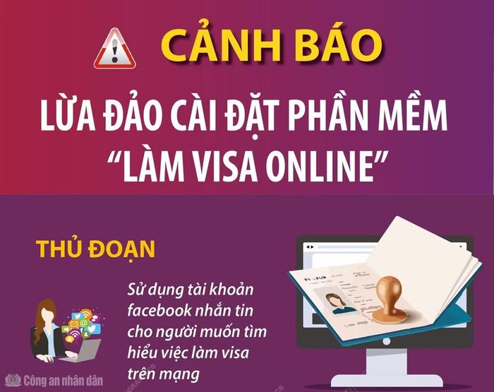 Cơ quan Công an cảnh báo người dân cần thận trọng khi được mời làm visa đề xuất cảnh.