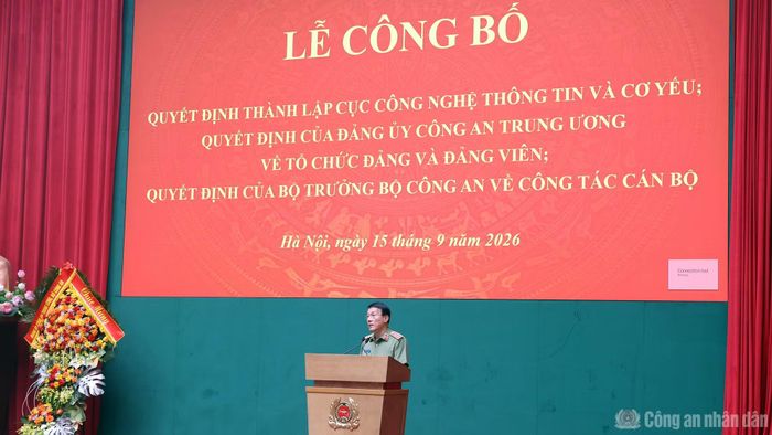 Bộ trưởng Lương Tam Quang phát biểu chỉ đạo tại lễ công bố.