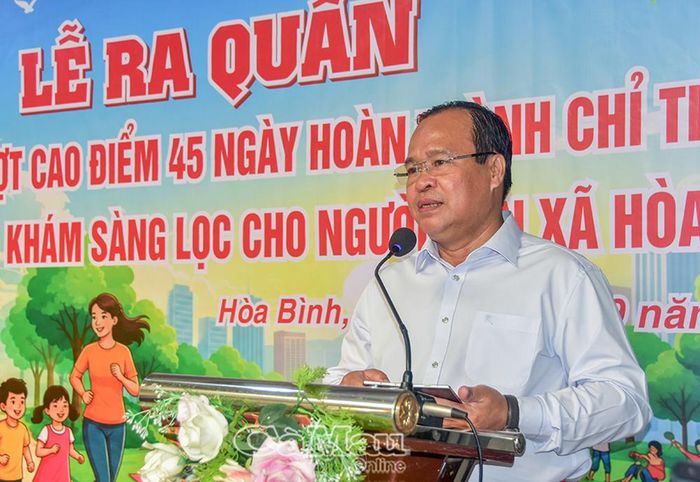 Phó Chủ tịch UBND tỉnh Nguyễn Minh Luân phát động ra quân cao điểm 45 ngày đẩy nhanh tiến độ khám sức khoẻ định kỳ, khám sàng lọc cho người dân trên địa bàn tỉnh.