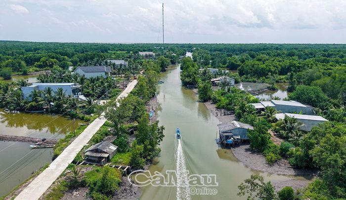 Nhịp sống giản dị, bình yên nơi xóm giữa rừng Ðất Mũi.