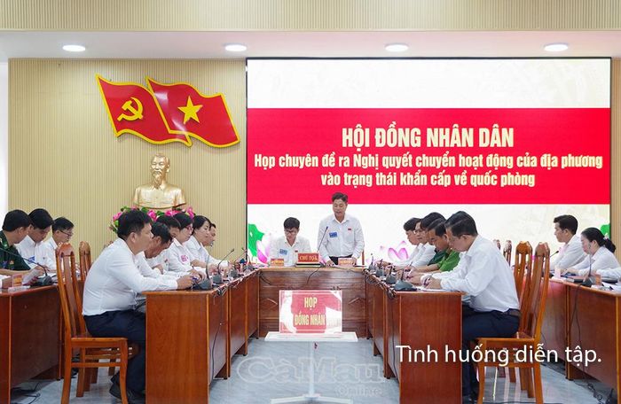 Cuộc họp trong nội dung diễn tập.