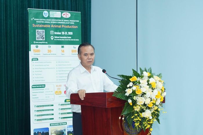 Ông Phạm Kim Đăng, Phó Cục trưởng Cục Chăn nuôi và Thú y, Bộ Nông nghiệp và Môi trường phát biểu tại sự kiện.