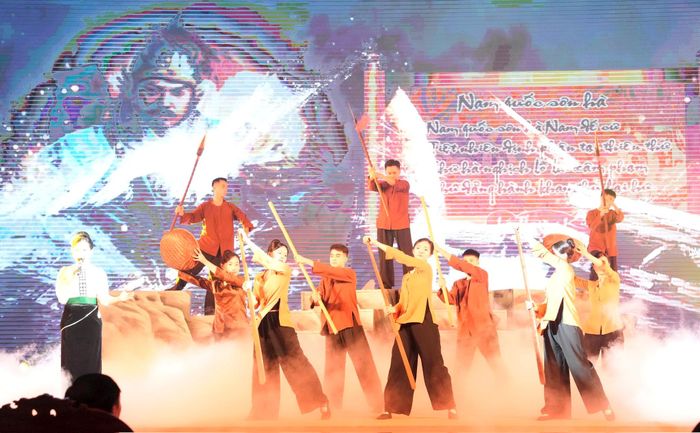 Một tiết mục tại hội thi. Ảnh: Hồng Thái