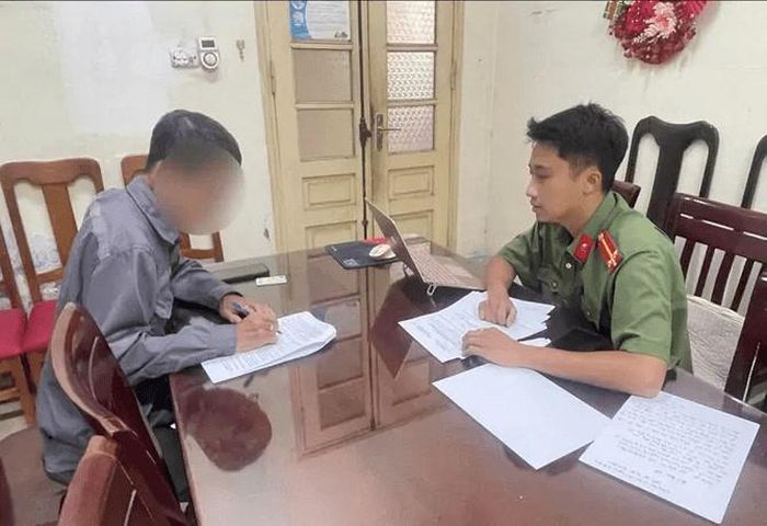 Cơ quan Công an triệu tập N.N.T làm việc. Ảnh: Công an thành phố Hà Nội