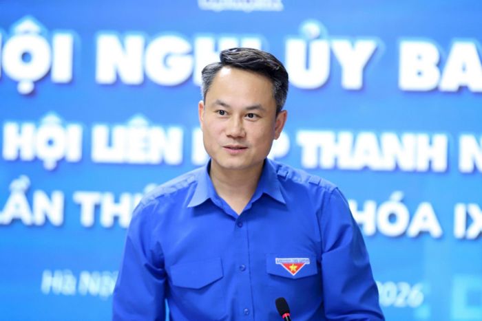 Tân Chủ tịch Trung ương Hội Liên hiệp thanh niên Việt Nam khóa IX Nguyễn Kim Quy. Ảnh: Hải Lâm
