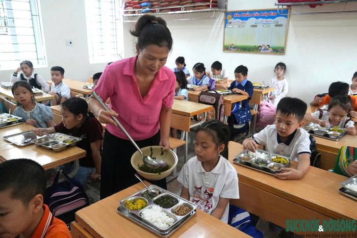 Từ năm học 2026-2027, Trường Tiểu học Hà Huy Tập 2 tổ chức bán trú bằng suất ăn do đơn vị bên ngoài cung cấp thay vì nấu ăn tại trường. Ảnh: Song Hoàng.