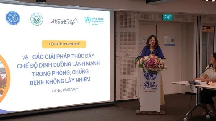 TS.Lê Thái Hà - Phó Cục trưởng Cục Phòng bệnh phát biểu khai mạc Hội thảo. Ảnh M.My