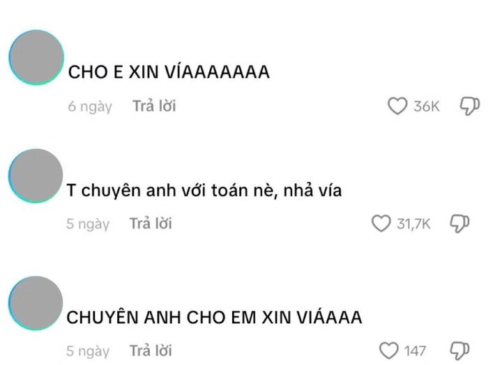 Hội sĩ tử "rôm rả" xin vía dưới phần bình luận.