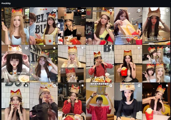 McKitty phủ sóng Instagram.