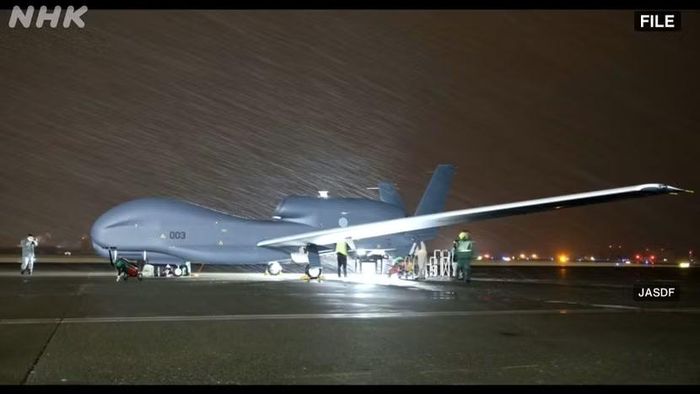 Máy bay trinh sát không người lái Global Hawk của Nhật Bản. Ảnh minh họa: NHK