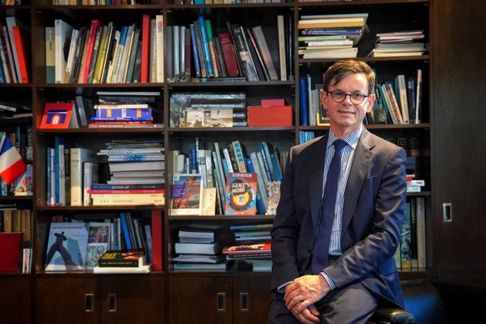 Christophe Leribault, Chủ tịch Bảo tàng Louvre, tại Lãnh sự quán Pháp ở Hong Kong (Trung Quốc). Ảnh: Elson Li/SCMP.