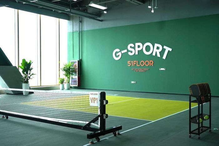  Một câu lạc bộ pickleball trên tầng 51 ở trung tâm thương mại ở Nam Kinh (Trung Quốc) ngày 5/9. Ảnh: Tân Hoa Xã. 