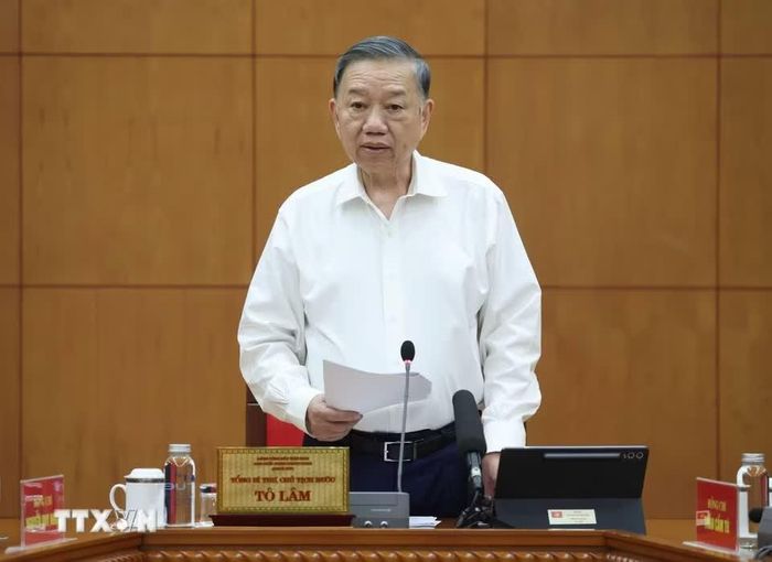  Tổng Bí thư, Chủ tịch nước Tô Lâm phát biểu chỉ đạo. Ảnh: Thống Nhất/TTXVN. 
