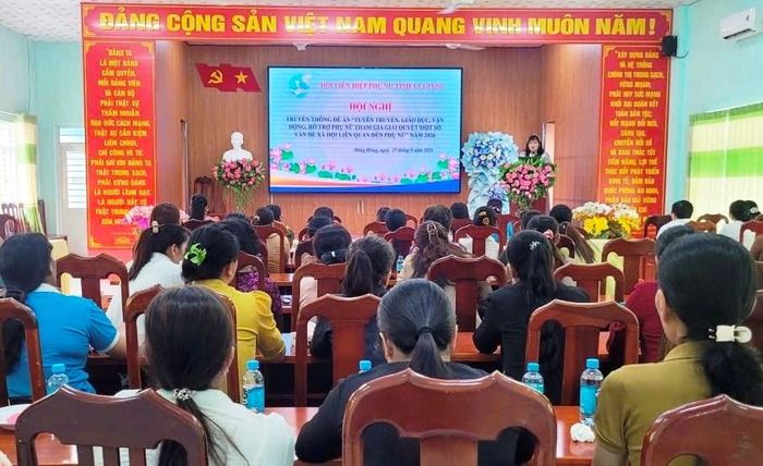 Quang cảnh hội nghị tại xã Đông Hưng, tỉnh An Giang