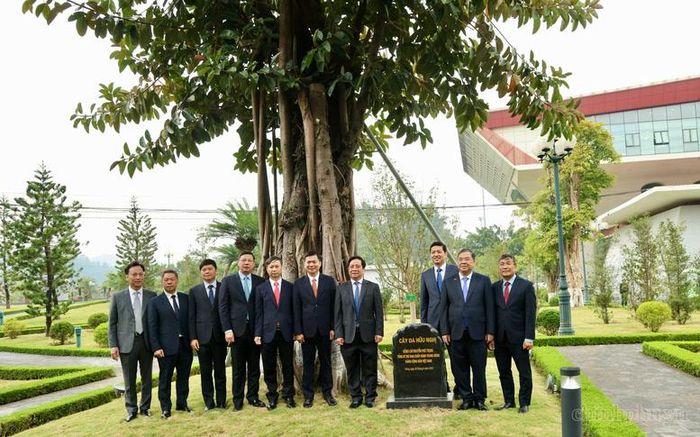 Phó Thủ tướng Thường trực Phạm Gia Túc thăm Cây đa Hữu nghị do cố Tổng Bí thư Nguyễn Phú Trọng trồng tại Cửa khẩu quốc tế Hữu Nghị 25/8/2023 - Ảnh: chinhphu.vn/Phương Nguyên