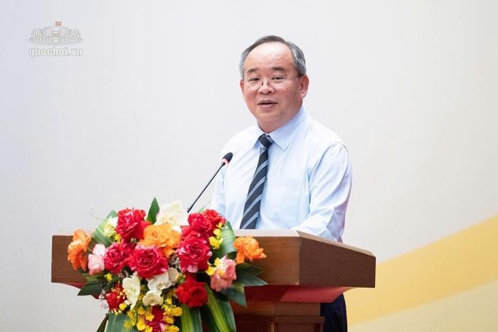 Đồng chí Lê Khánh Hải, Chủ nhiệm Văn phòng Chủ tịch phát biểu tại buổi lễ. Ảnh: quochoi.vn