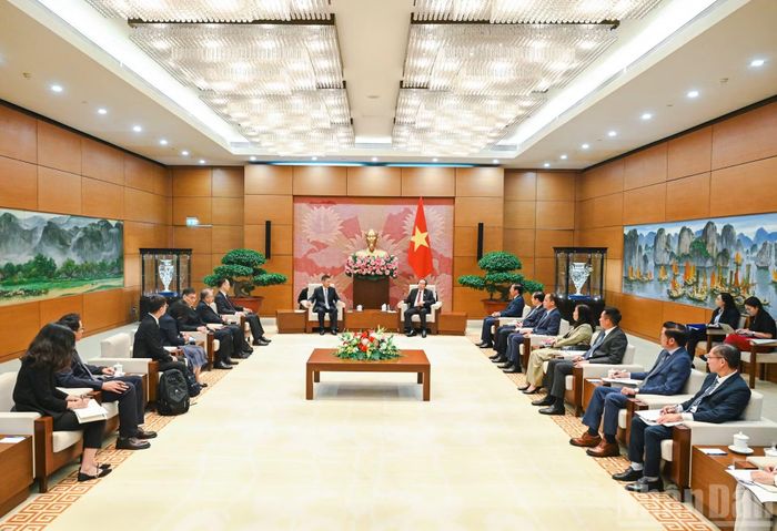 Quang cảnh cuộc tiếp tại Nhà Quốc hội. (Ảnh: DUY LINH)