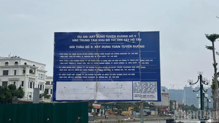 Dự án có chiều dài khoảng 582m, mặt cắt ngang 50m.