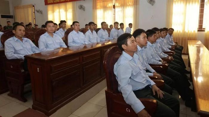 Các cán bộ, chiến sĩ Đội K51 tại buổi lễ. (Ảnh: QUỐC KHÁNH)