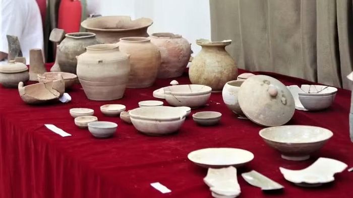 Nhiều đồ gốm được tìm thấy. (Ảnh: TH)
