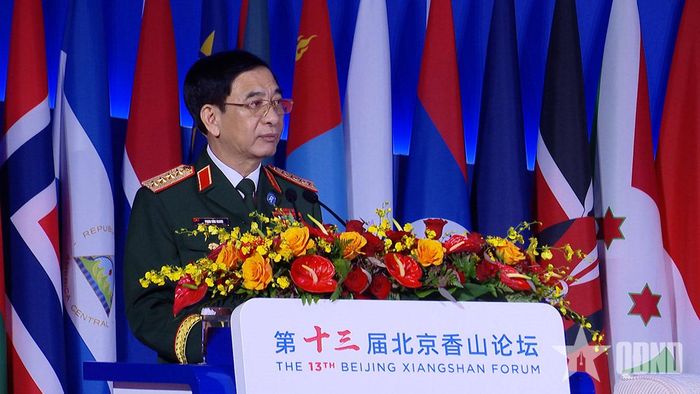 Đại tướng Phan Văn Giang phát biểu tại Diễn đàn Hương Sơn Bắc Kinh lần thứ 13.