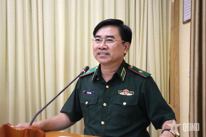  Thiếu tướng Võ Tiến Nghị phát biểu chỉ đạo hội nghị.