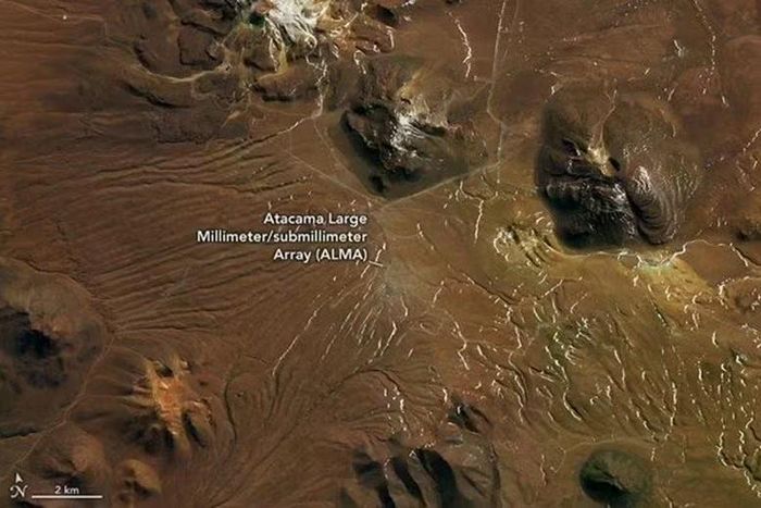 Sa mạc Atacama nhìn từ vệ tinh ngày 6/8, trước đợt thời tiết khắc nghiệt. Ảnh: NASA Earth Observatory.