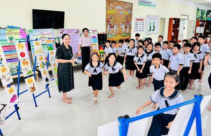 Hoạt động học tập tại Trường Tiểu học Thuận Kiều (phường Đông Hưng Thuận, TPHCM). Ảnh: TL