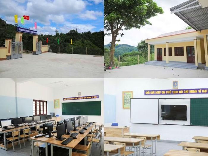 Cơ sở vật chất khang trang, hiện đại được hoàn thiện trước ngày khánh thành điểm trường.