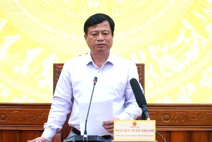 Phó Chủ tịch Thường trực UBND tỉnh Gia Lai Nguyễn Tuấn Thanh chỉ đạo tại cuộc họp.