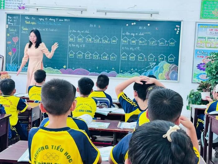 Giờ học của học sinh Trường Tiểu học Phan Đăng Lưu, cơ sở Lê Đình Chinh (phường Hòa Cường, TP Đà Nẵng).