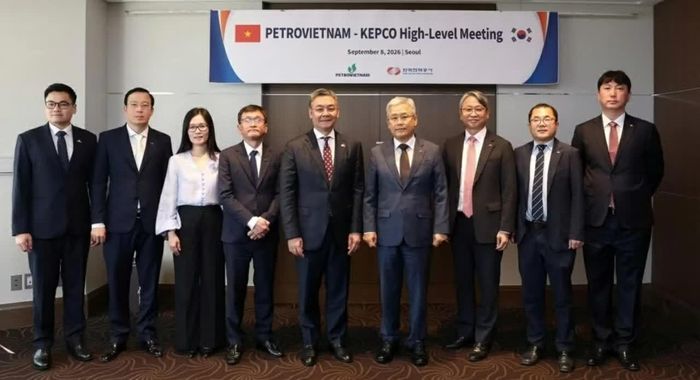 Lãnh đạo Petrovietnam và KEPCO tại buổi làm việc. (Nguồn: pvn.vn)