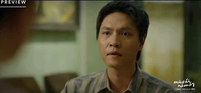 Khánh ngỡ ngàng khi bị bà Ngọc nói thẳng việc đừng gặp gỡ Phương trong tập 18 phim “Mùa hè năm ấy“. Ảnh: VFC