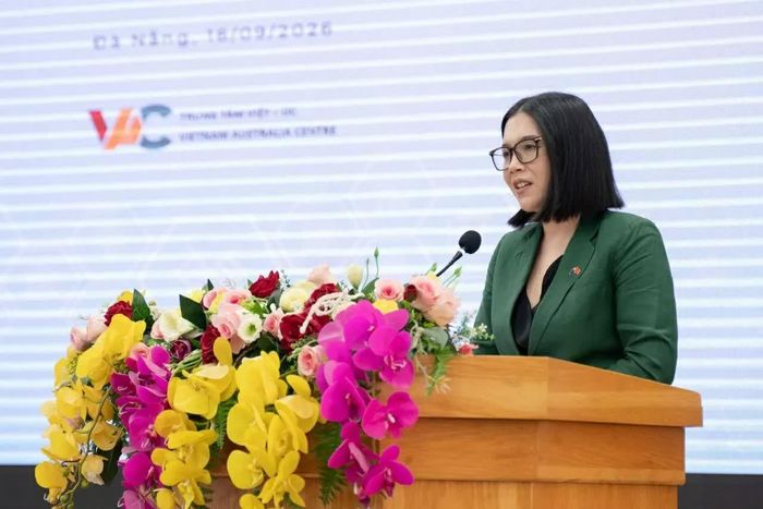 Bà Naomi Cook, Quyền Phó Đại sứ Australia tại Việt Nam phát biểu khai mạc. (Nguồn: ĐSQ Australia tại Việt Nam)