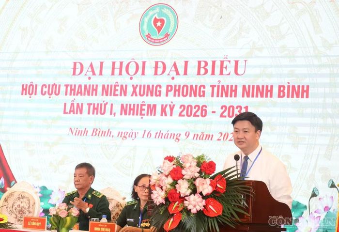 Ông Trần Ngọc Nam, Tỉnh ủy viên, Phó Chủ tịch Ủy ban MTTQ Việt Nam tỉnh Ninh Bình, Bí thư Tỉnh đoàn phát biểu khai mạc Đại hội.