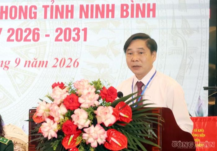 Ông Nguyễn Anh Chức, Ủy viên Ban Thường vụ Tỉnh ủy, Phó Chủ tịch UBND tỉnh phát biểu tại Đại hội.