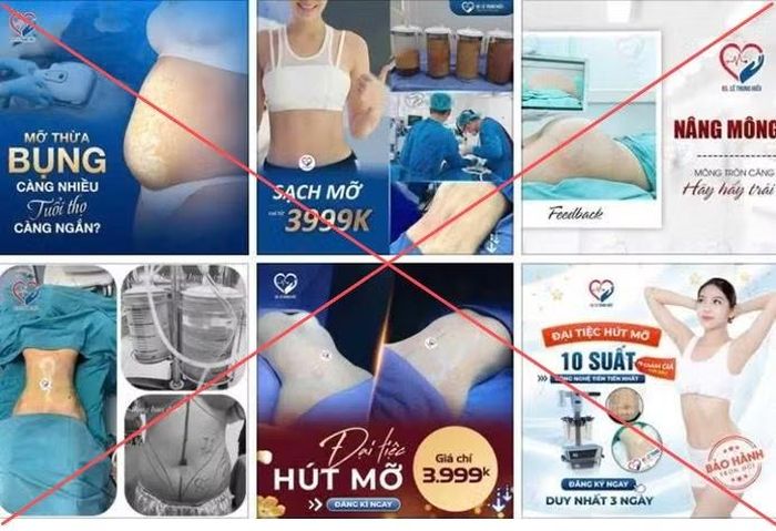 Một số nội dung quảng cáo dịch vụ thẩm mỹ của cơ sở Julia Aesthetic được đăng tải trên mạng xã hội.