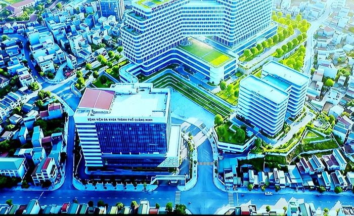 Phối cảnh đề xuất báo cáo nghiên cứu tiền khả thi Dự án Bệnh viện Đa khoa TP Quảng Ninh.