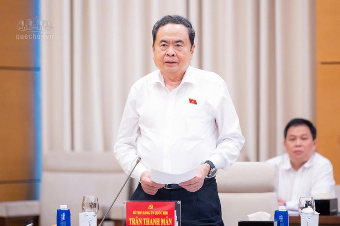 Chủ tịch Quốc hội Trần Thanh Mẫn phát biểu. Ảnh: Media QH