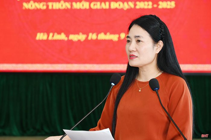 Phó Chủ tịch HĐND tỉnh Nguyễn Thị Việt Hà phát biểu khai mạc, định hướng nội dung sinh hoạt chuyên đề.